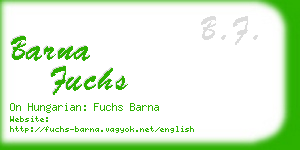 barna fuchs business card